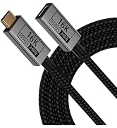 UPPDEFFST Long USBC Extension Cable 6.6FT Compatible with Thunderbolt 5,USB5 Extension Cord 80Gbp...