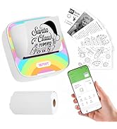 iDPRT Mini Printer with 1 Roll Sticker Paper, Portable Sticker Maker Machine Efficiently and Quic...