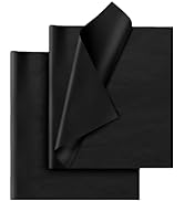 Hlonon Black Tissue Paper for Gift Bags - 30 Sheets of Black Wrapping Tissue Paper Bulk Packaging...