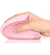 Lekvey Ergonomic Mouse, Vertical Wireless Mouse, Rechargeable 2.4 GHz USB Optical Carpal Tunnel M...