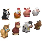 Fisher-Price Little People Toddler Toys Farm Animal Friends 8-Piece Figure Set for Pretend Play A...