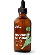 Plant Therapy Rosemary & Castor Hair Oil 4 oz Promotes Hair Growth, Adds Shine and Softness to