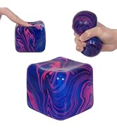 FazaVexior Jumbo 2.75" Marble Stress Cube - Nearly 1lb Heavy-Duty Maltose Fidget Toy for Stress R...