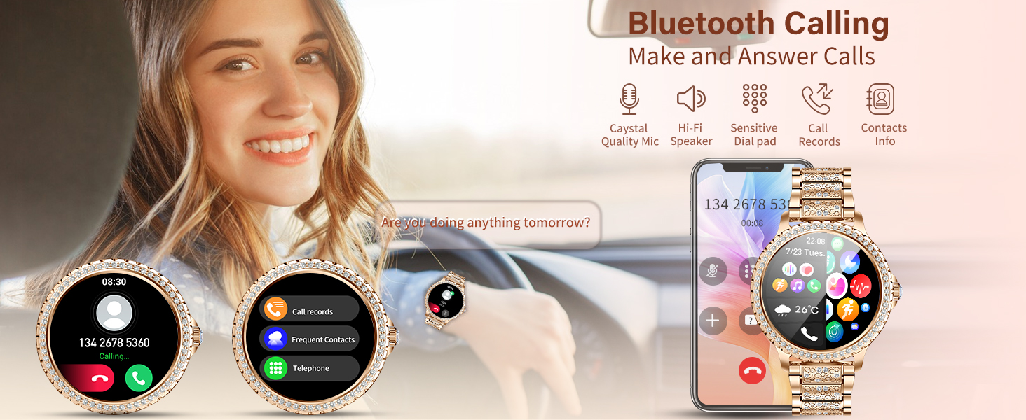 smartwatch damen rosegold