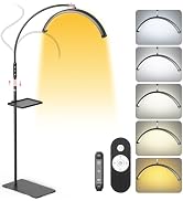 LIONVISON Half Moon Lash Light: 6500K LED Lamp Ring Light with Tray - 360° Flexible Gooseneck Dur...