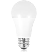 aooshine A60 E26 3000K Dimmable Light Bulb - E26 Standard Medium Base, 1 Pack, 120Volts 8Watts LE...