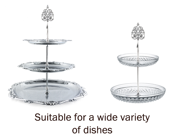 3 Tier 14" Heavy Metal Cake Stand Holder Fruit Plate Stand Fitting Hardware Rod
