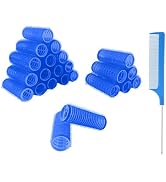 MOODKEY 24PCS Self Grip Small Heatless Rollers Set for Pro Salon Hairdressing and DIY Hairstyles ...