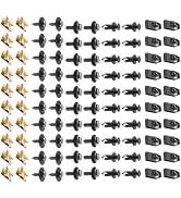 Zosgrew 100 PCS Car Body Fender Bumper Splash Guard Fixing Clip, U Clips Rivet Fasteners and Unde...