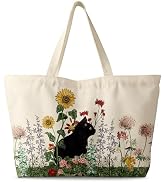 Miss Adola Large Tote Bag for Women - Canvas Tote Bag with Zipper Aesthetic Reusable Shoulder Bag...