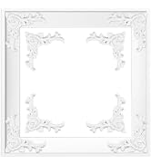 INCREWAY White PVC Corner Rose Decoration, European Bendable Carved Wall Sticker, 5cm Self-Adhesi...