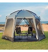KingCamp Screen Tent, Camping Tent for 6-8 Person 12' x 12' Portable Screen House Room with Detac...