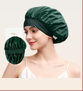 ZIMASILK Adjustable 100% Mulberry Silk Bonnet for Sleeping Women with Button Strap – Double Layer...