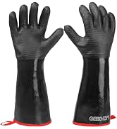 GEEKHOM 18-Inch Heat Resistant Gloves 932°F for BBQ Grilling, Waterproof Long Sleeve Anti-Slip Co...