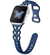 Wepro Slim Braided Silicone Band: for Apple Watch Bands Women 40mm 41mm 42mm 38mm 44mm 45mm 46mm ...
