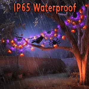 Halloween Decorations Spider Web Lights String
