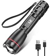 LED Rechargeable Flashlight, LP3000 High Lumens Super Bright, 1000 Lumens Zoomable Tactical Torch...