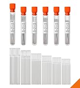 6 Sizes with 6 Storage Tubes - for Darning, Embroidery, Cross-Stitching, Needlepoint