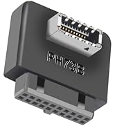 IYUANEPRO USB 3.0 19PIN / 20Pin to Type E Key A 90° Right Angle Adapter for USB-C Front Panel Sup...