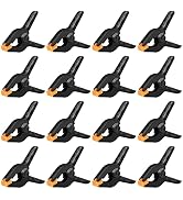 16 Pack Small Spring Clamps, 3.5 Inch Heavy Duty Clamps for Backdrop Stand, Plastic Clips for Cra...