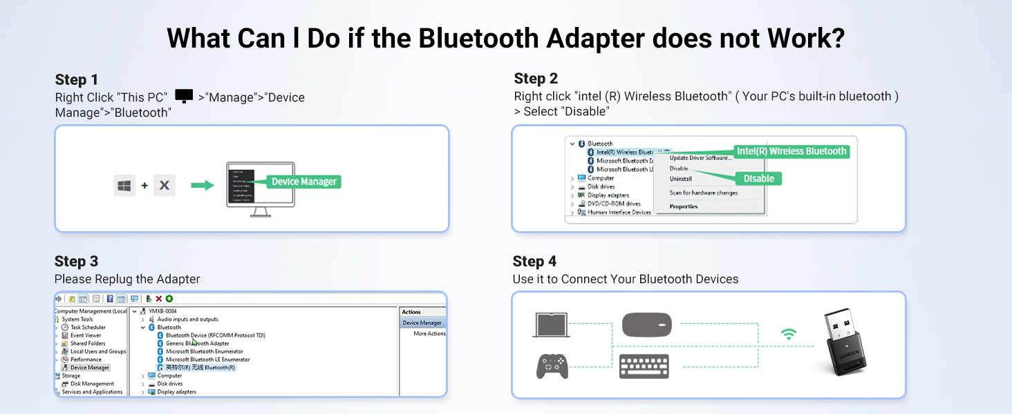 USB Bluetooth Adapter for PC