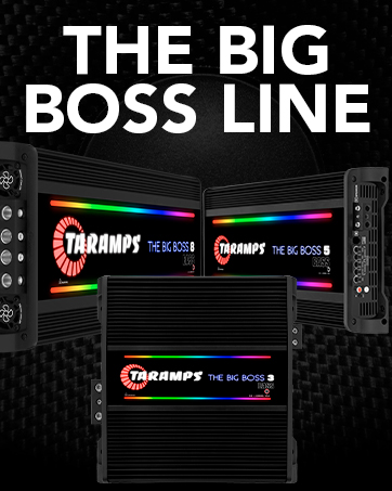Taramps Big Boss line of high-performance car audio amplifiers designed for powerful bass response