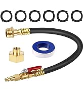 RV Winterizing Kit, 20" RV Water Blowout Air Compressor 1/4" Quick Connect Plug 3/4" Sprinkler Wi...