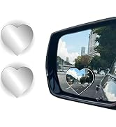 2PCS Car Heart Shaped Blind Spot Mirrors,Convex RearView Mirrors for Enhanced Safety,Universal Fi...