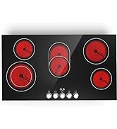 VBGK Electric cooktop 36 inch,240V 8600W 36 inch Induction Cooktop,Built-in and Countertop Electr...