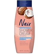 Nair Sensitive Shower Cream Hair Remover with Natural Coconut Oil and Vitamin E, Body Hair Remova...
