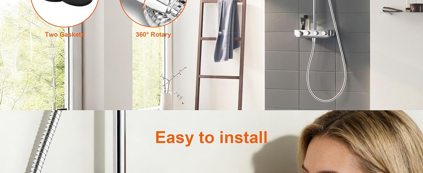 BBLIFE Metal Handheld Shower Head Shower Hose