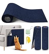 MIAOKE 2 Pcs 40 × 16 in Cat Scratch Furniture Protector with Cutter Slider and Measuring Tape, Tr...