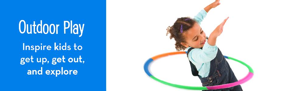 kids exercise hoop snap together adjustable weight spinning ring plastic fitness workout beginner