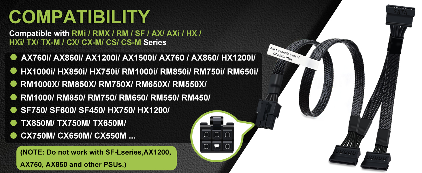 SATA Power Cable for Corsair PSUs