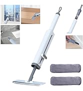 Portable Self-Squeeze Mini Mop, Wet and Dry Use Rotatable Hand Wash-Free Flat Squeeze Short Mop w...
