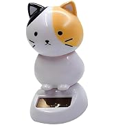 Kryoflare Solar Dancing Cat Figure, Wobble Bobblehead Ornament for Car Dashboard Decoration, Inno...