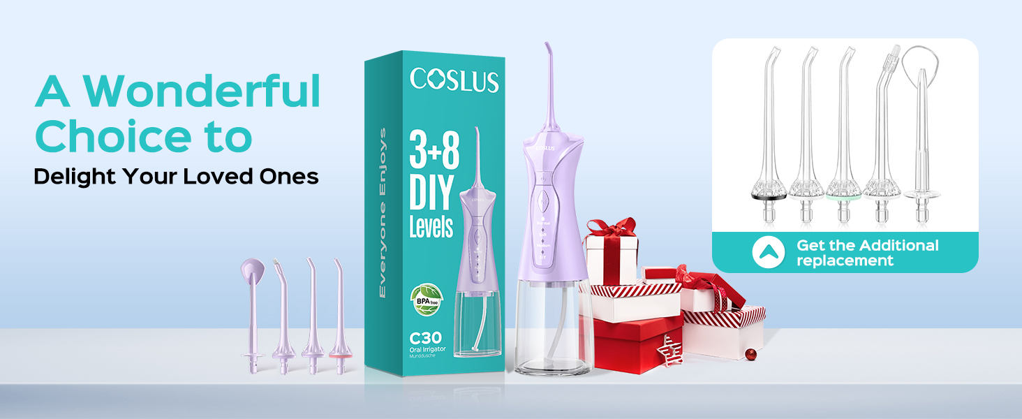 COSLUS Water Dental Flosser Pick for Teeth