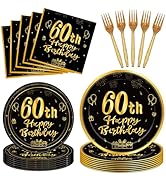 60th Birthday Decorations 60th Birthday Party Tableware Set Vintage 1965 Party Supplies 60 Year O...