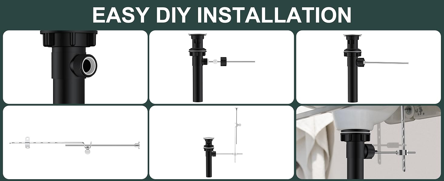 Bathroom Sink Drain with Overflow