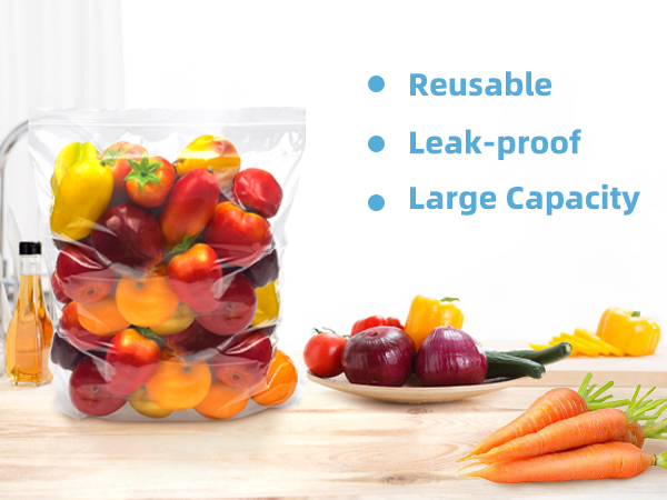 16x19 Inches Clear Reclosable Storage Bags