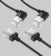 Close-up of black ethernet cables with RJ45 connectors, showing multiple identical network cables with black and white components.