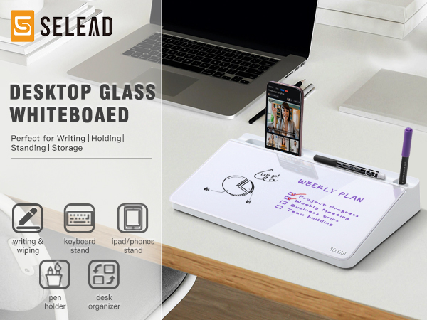 mini glass board white-