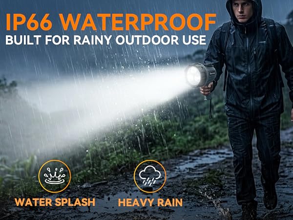 IP66 Waterproof Rating,Reliable Brightness Through Heavy Rain & Storms