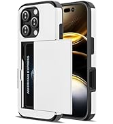 Jiunai for iPhone 16 Pro Max Case Card Holder Wallet for 2 Cards Slide Hidden Pocket IDs Credit C...