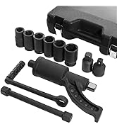 Vehicraft Torque Wrench, 11 PCS 1" Drive Heavy Duty Torque Multiplier Wrench Set with 21-41mm Soc...