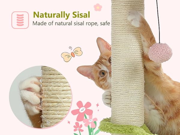 MUTTROS naturally sisal scratching post made of natural sisal rope, safe