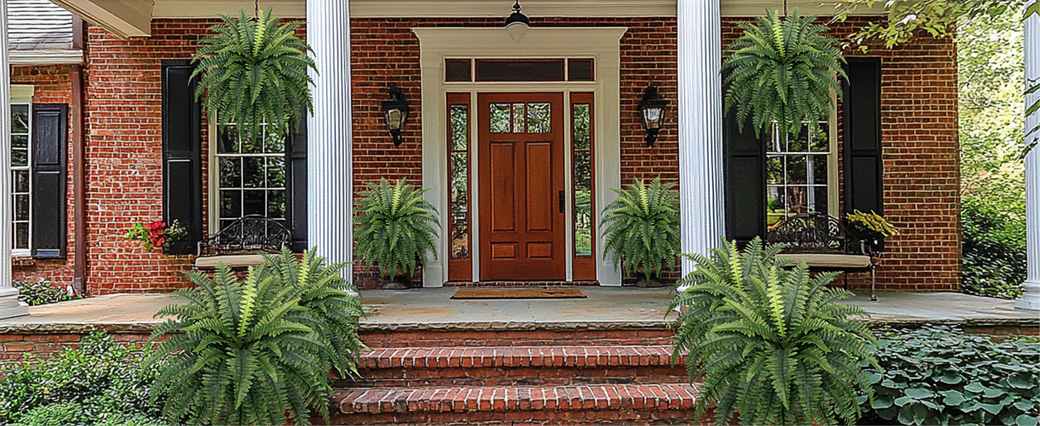 artificial ferns for outdoor planter