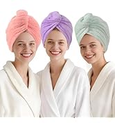AGKXHDEC Microfiber Hair Drying Towel Wrap for Women, Hair Turbans Towel for Wet Hair,turbie Twis...