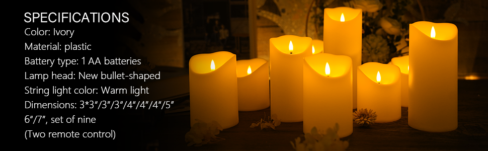 Flameless Candles Battery Operated