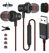 ASKUBSKU USB Headset with Microphone for Laptop, USB Headphones for Computer, Wired Earphones wit...